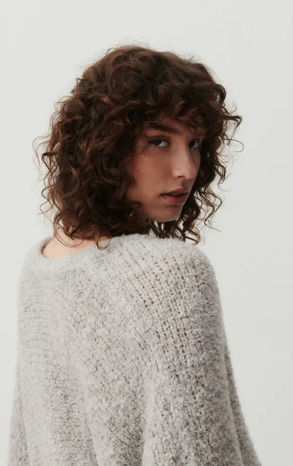 Cardigan Zolly Heather Grey Women American Vintage Jumpers and Cardigans