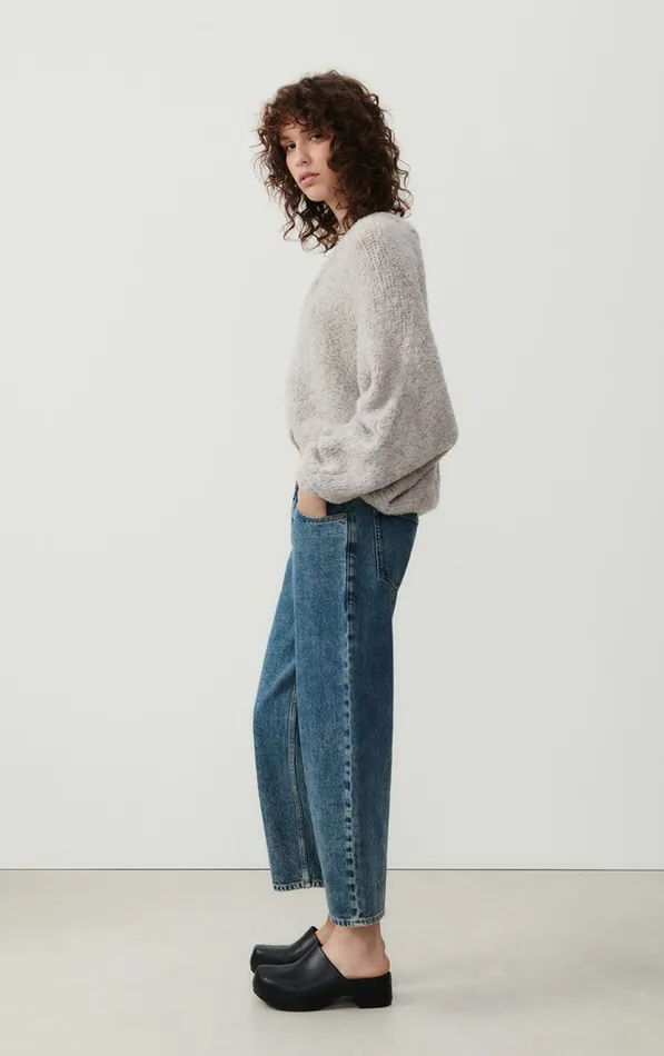 Cardigan Zolly Heather Grey Women American Vintage Jumpers and Cardigans