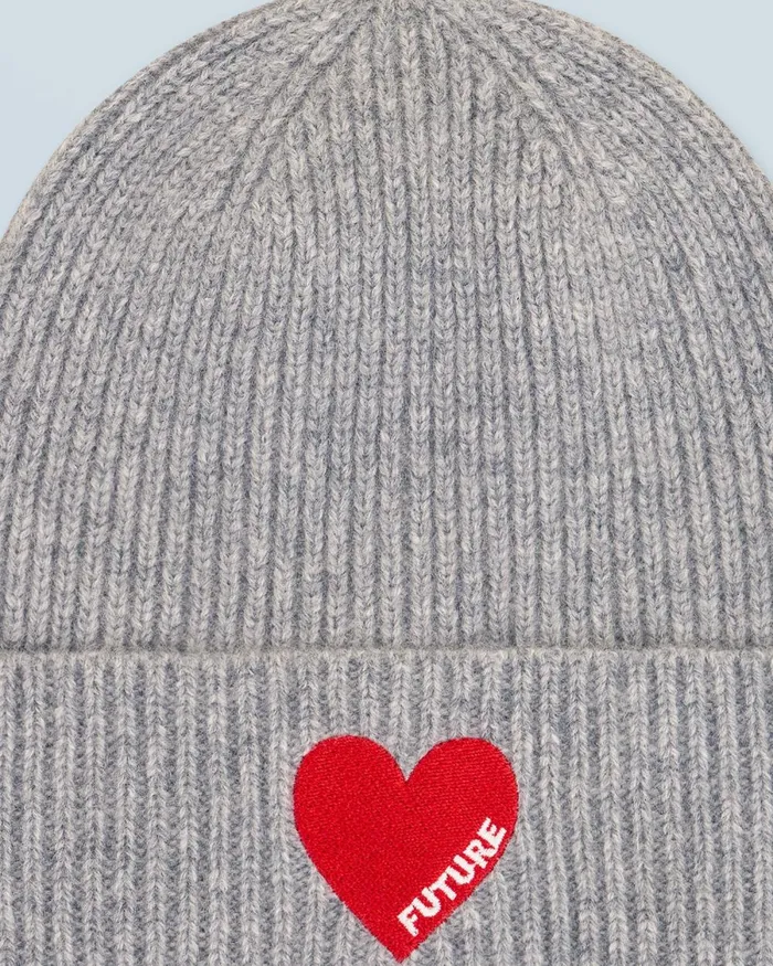 Cashmere Beanies From Future Heart Cuffed Beanie Dark Heather Gray