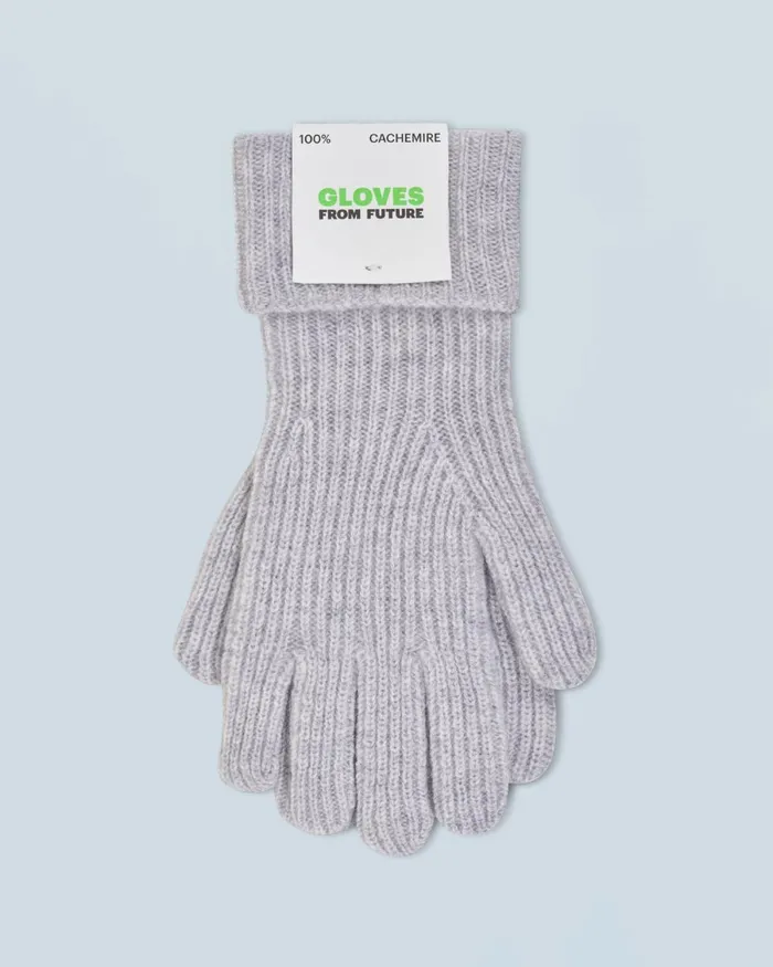 Cashmere Gloves From Future Regular Gloves Light Heather Gray