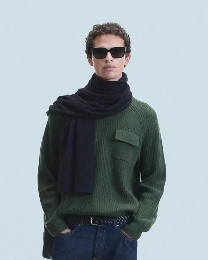 Cashmere Scarves and Collars From Future Regular Basic Scarf Black