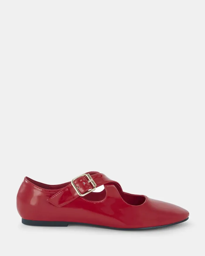 Casuals CASORIA Red Patent Ballet Flats NOVO Shoes Women