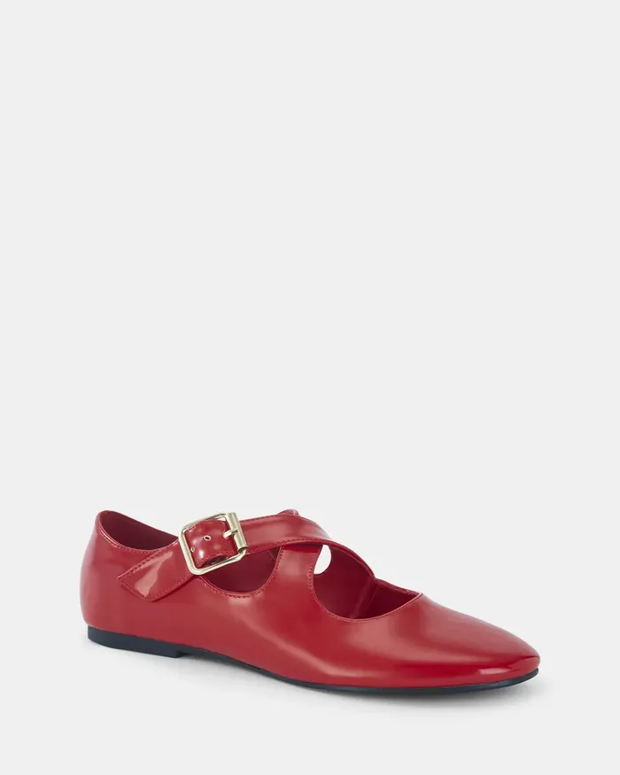 Casuals CASORIA Red Patent Ballet Flats NOVO Shoes Women