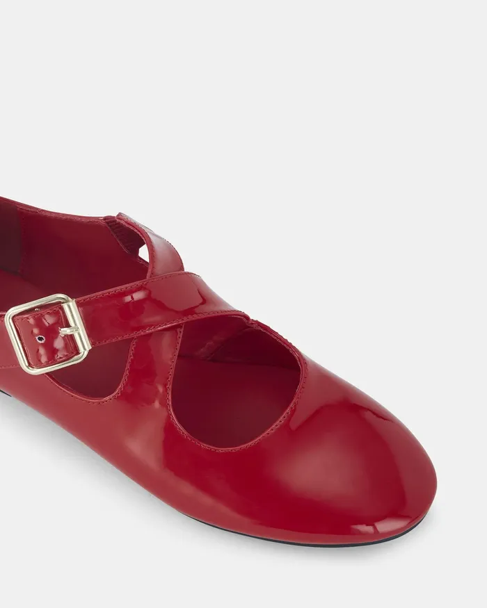 Casuals CASORIA Red Patent Ballet Flats NOVO Shoes Women