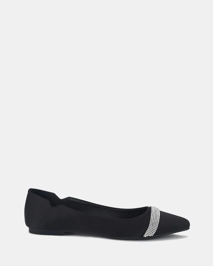 Casuals Women NOVO Shoes CARAMIA Black Satin