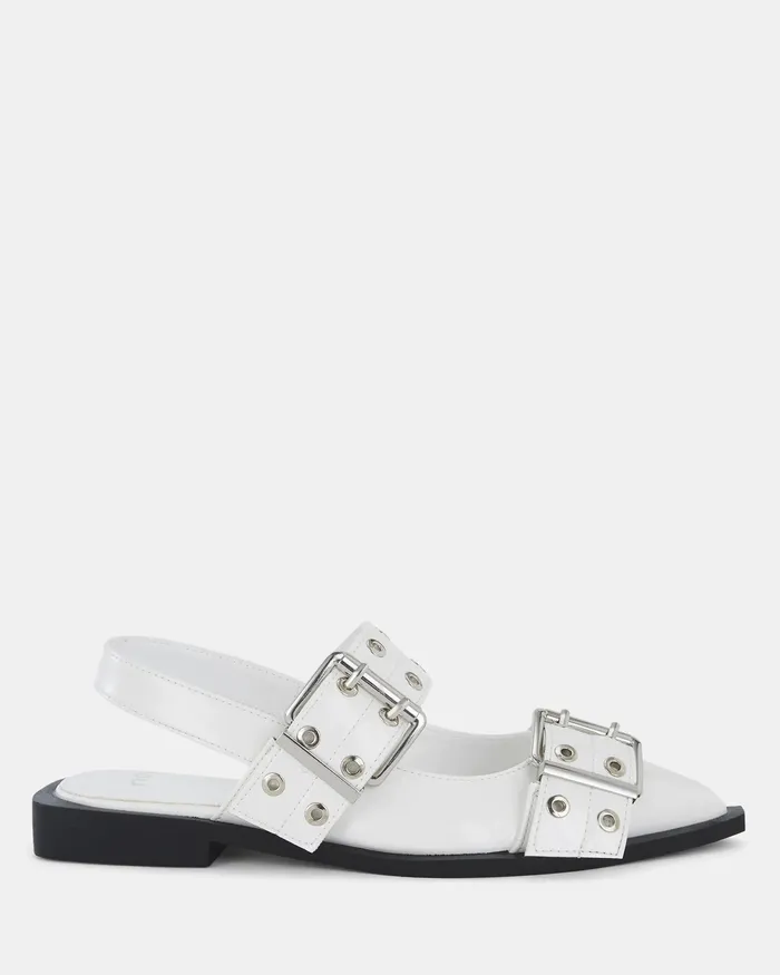 Casuals ZIMBI White Patent Slip Ons 8211 NOVO Shoes Women