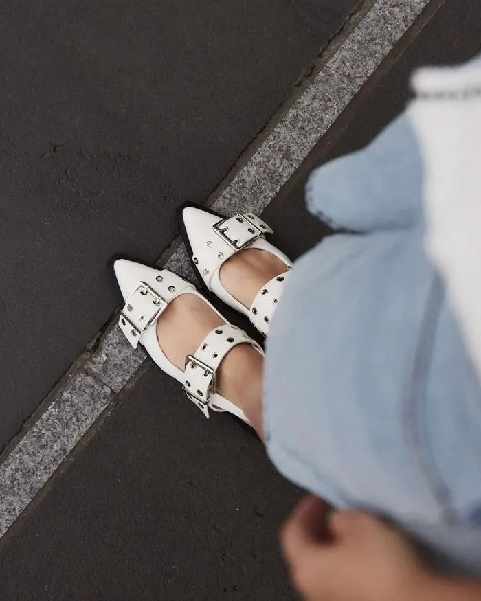 Casuals ZIMBI White Patent Slip Ons 8211 NOVO Shoes Women