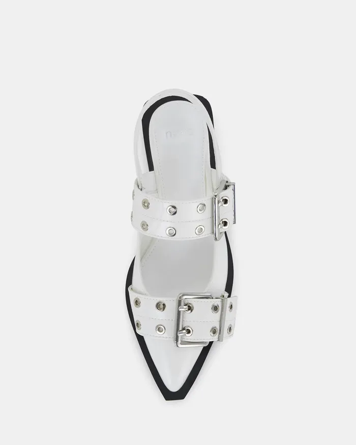 Casuals ZIMBI White Patent Slip Ons 8211 NOVO Shoes Women