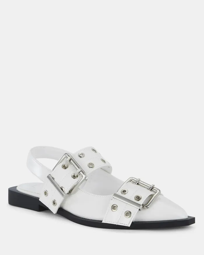 Casuals ZIMBI White Patent Slip Ons 8211 NOVO Shoes Women
