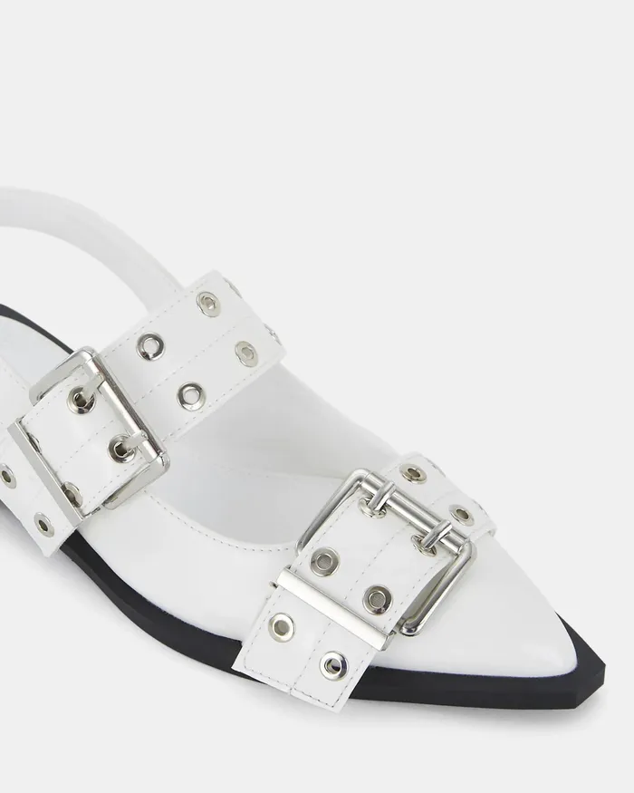 Casuals ZIMBI White Patent Slip Ons 8211 NOVO Shoes Women