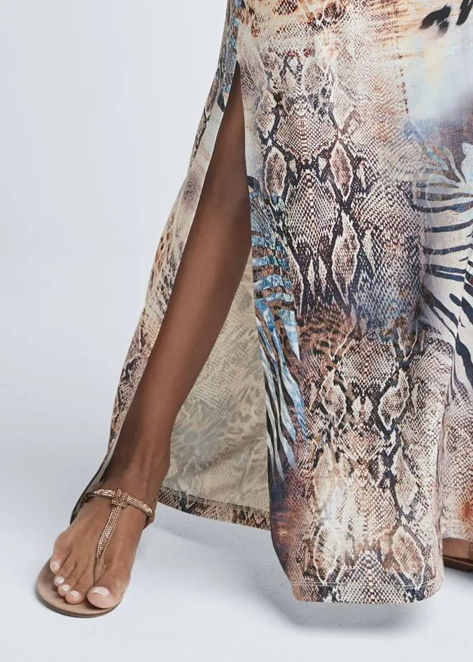 CHAIN STRAP MAXI DRESS Brown Multi Women VENUS Sundresses