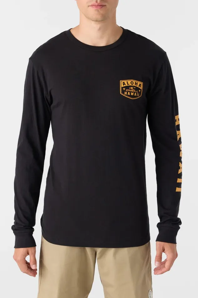CHEE PONO STANDARD FIT LONG SLEEVE TEE Black Men O039NEILL Clothing