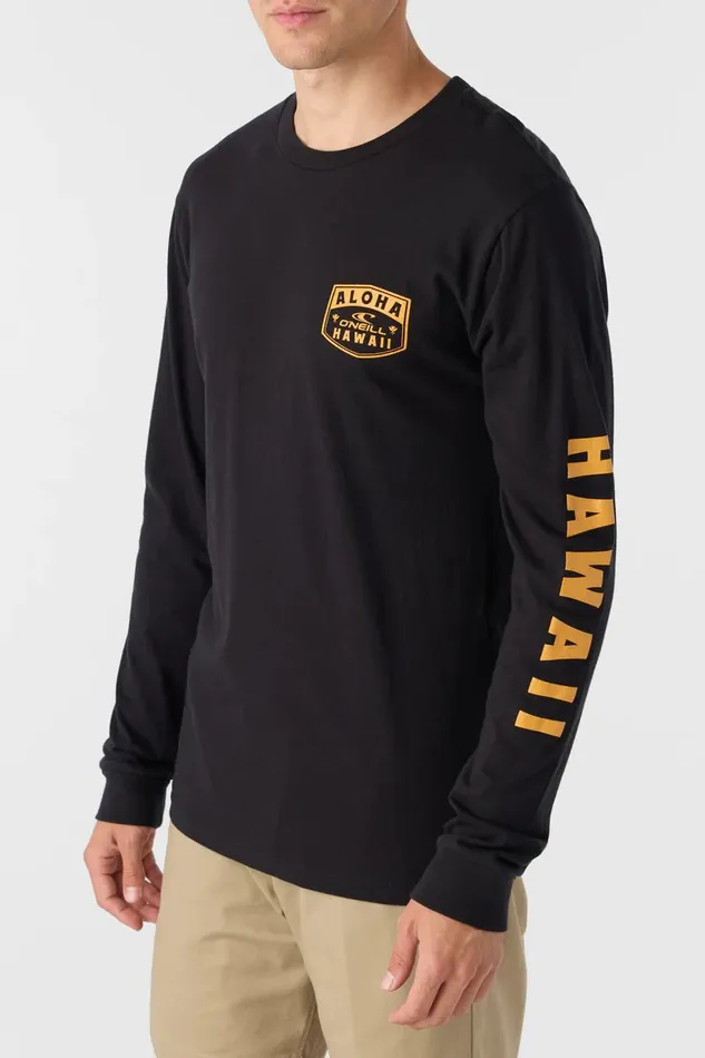 CHEE PONO STANDARD FIT LONG SLEEVE TEE Black Men O039NEILL Clothing