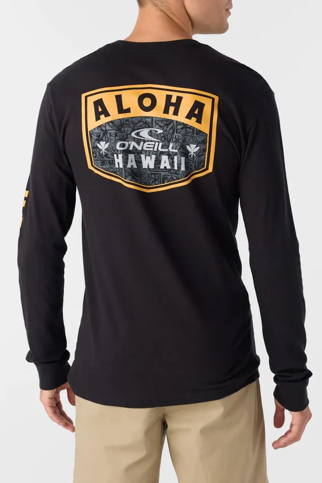 CHEE PONO STANDARD FIT LONG SLEEVE TEE Black Men O039NEILL Clothing