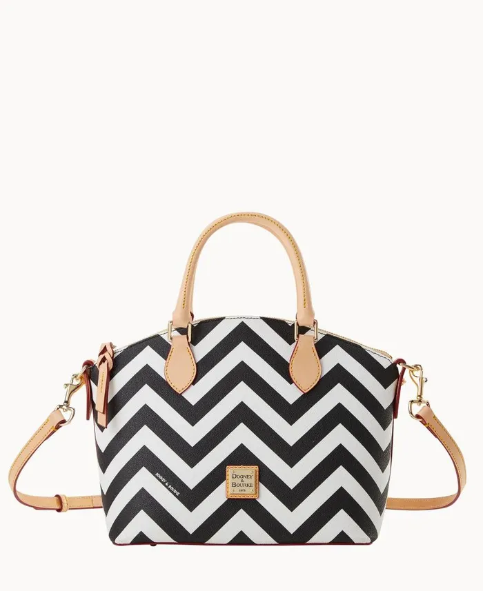 Chevron Geena Satchel Black Woman Dooney and Bourke Satchels