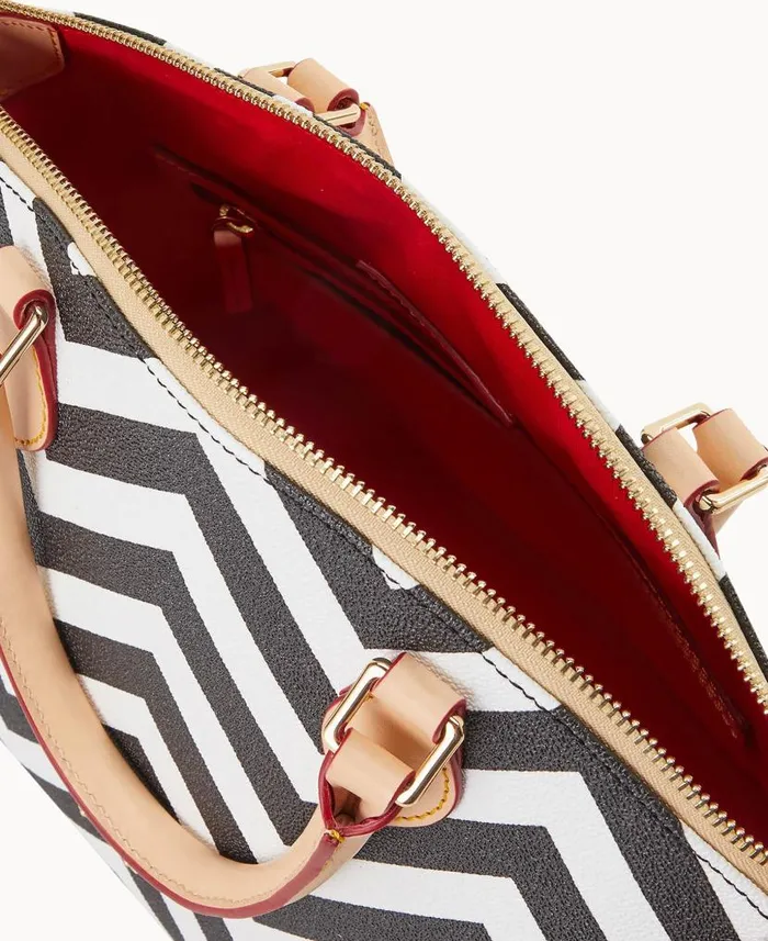 Chevron Geena Satchel Black Woman Dooney and Bourke Satchels Chevron Geena Satchel Black Woman Dooney and Bourke Satchels