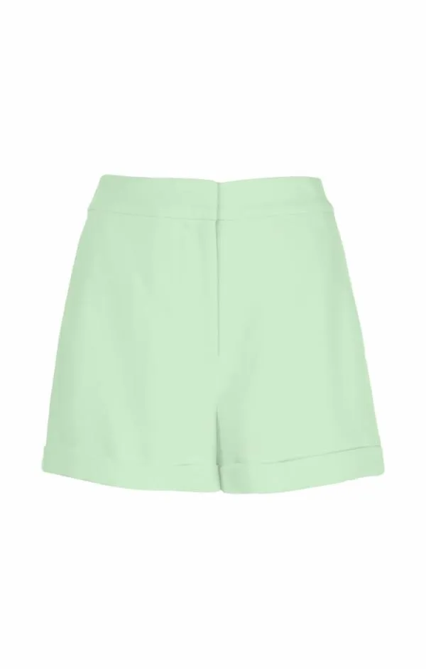 Cinq Sept Crepe Elaine Short Green Papaya Women Shorts