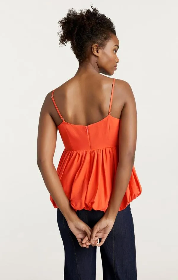 Cinq Sept Effie Top Cherry Tomato Women Tank Tops and Camisoles