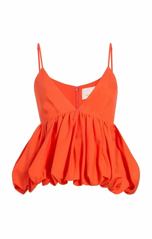 Cinq Sept Effie Top Cherry Tomato Women Tank Tops and Camisoles