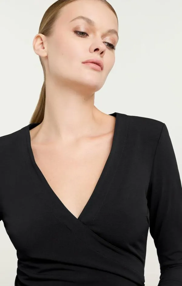 Cinq Sept Lina Top Black Women Long Sleeve Tops