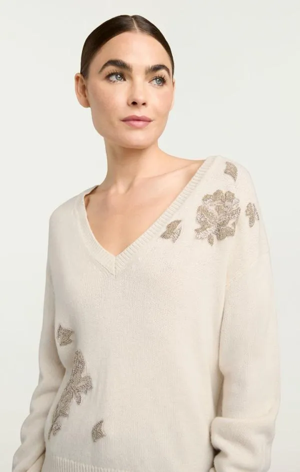 Cinq Sept Maybelline Pullover Ivorysilver Women Sweaters and Knits