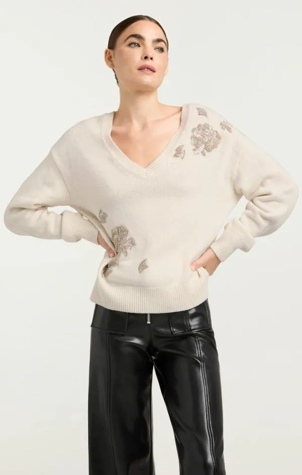 Cinq Sept Maybelline Pullover Ivorysilver Women Sweaters and Knits