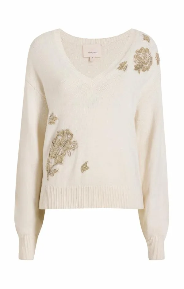 Cinq Sept Maybelline Pullover Ivorysilver Women Sweaters and Knits