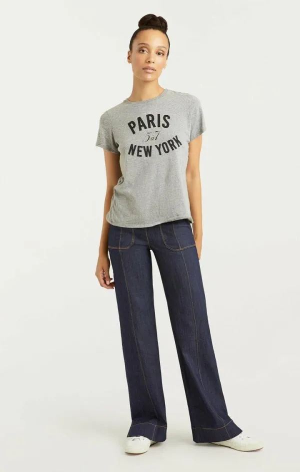 Cinq Sept Paris New York Tee Heather Greyblack Women Tees