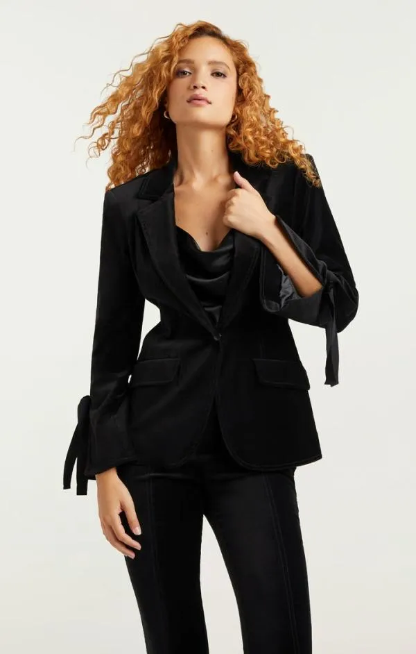 Cinq Sept Velvet Lou Blazer Black Women Blazers