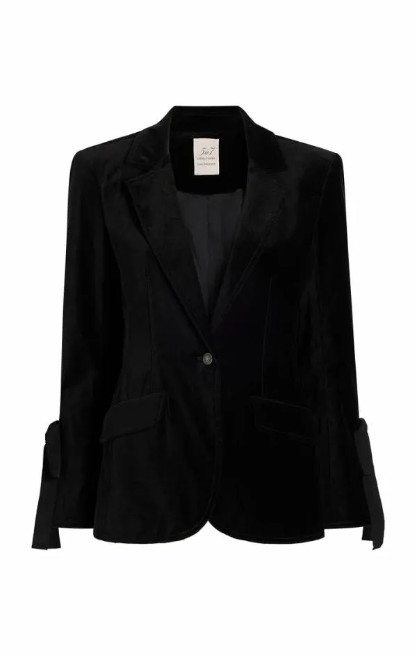 Cinq Sept Velvet Lou Blazer Black Women Blazers
