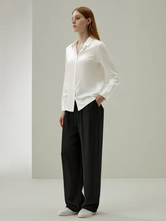 Classic Pearl Button 100 Pure Silk Blouse For Women Women Blouses Lilysilk Shirts