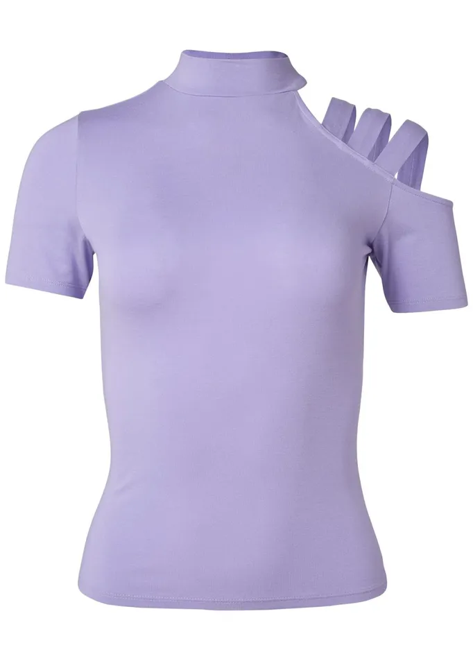 Coldshoulder Strappy Top Lavender Women VENUS Casual Tops