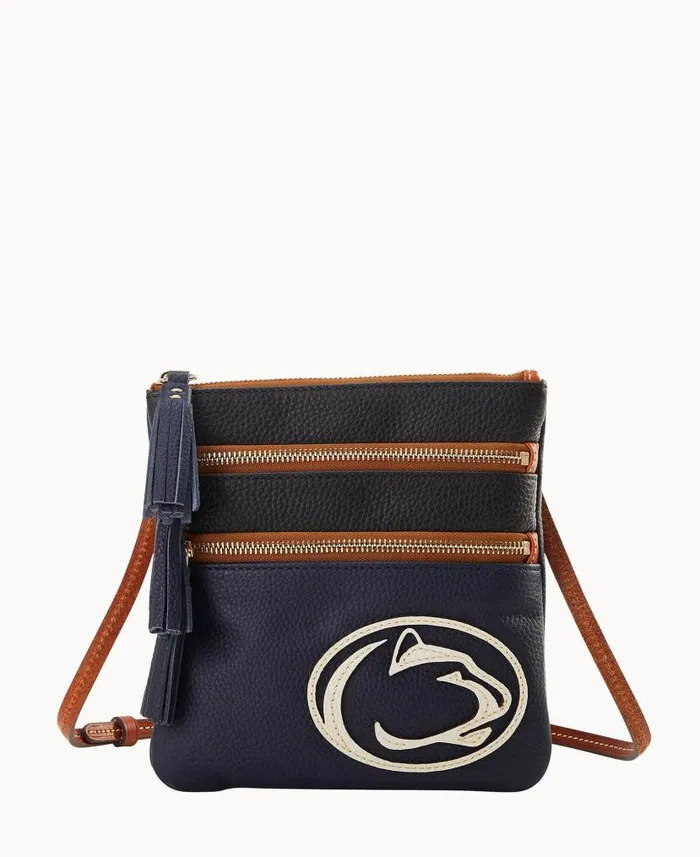 Collegiate Penn State Triple Zip Crossbody Penn State Woman Dooney and Bourke Crossbodies Collegiate Penn State Triple Zip Crossbody Penn State Woman Dooney and Bourke Crossbodies