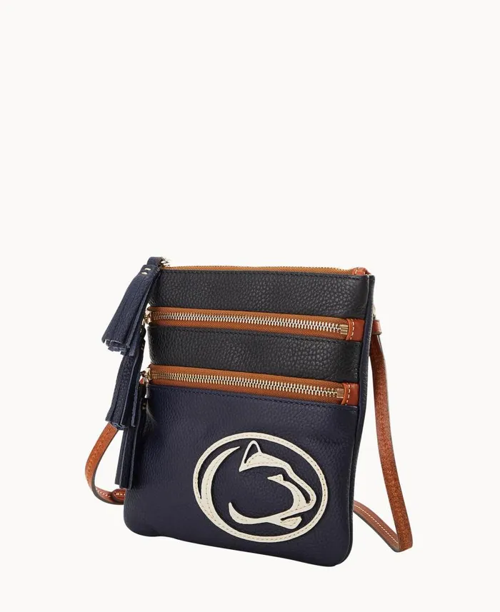 Collegiate Penn State Triple Zip Crossbody Penn State Woman Dooney and Bourke Crossbodies Collegiate Penn State Triple Zip Crossbody Penn State Woman Dooney and Bourke Crossbodies