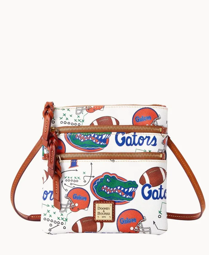 Collegiate University Of Florida N S Triple Zip Crossbody U Of Florida Woman Dooney and Bourke Crossbodies Collegiate University Of Florida N S Triple Zip Crossbody U Of Florida Woman Dooney and Bourke Crossbodies