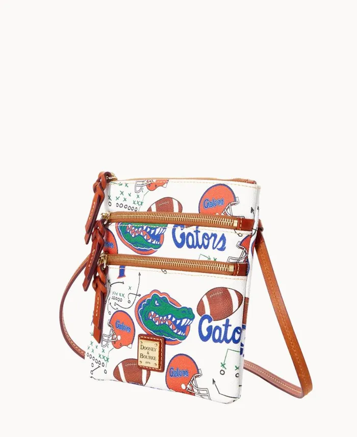 Collegiate University Of Florida N S Triple Zip Crossbody U Of Florida Woman Dooney and Bourke Crossbodies Collegiate University Of Florida N S Triple Zip Crossbody U Of Florida Woman Dooney and Bourke Crossbodies
