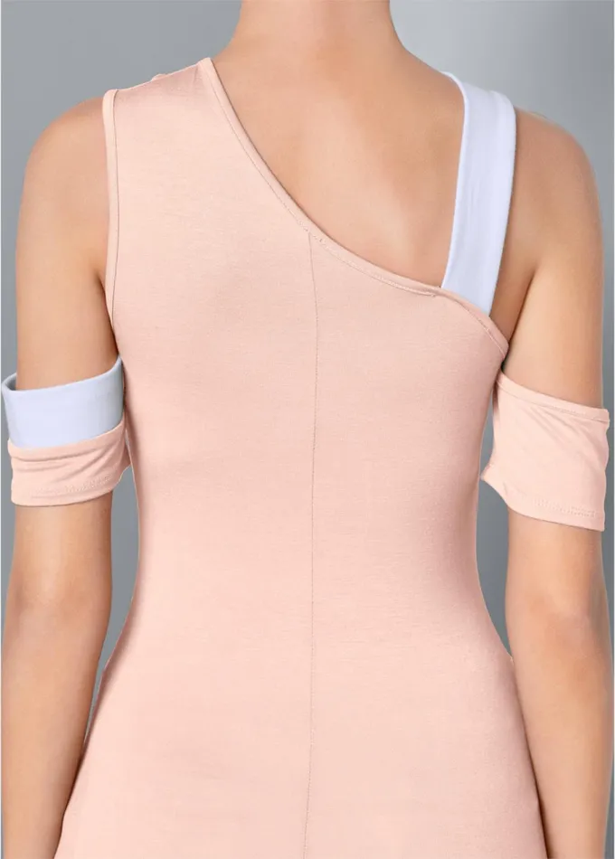 COLOR BLOCK TOP Blush and White Women VENUS Night Out Tops