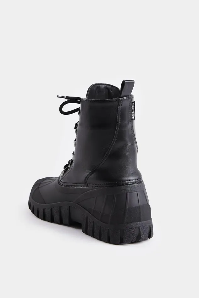 Combat Boots Women Stutterheim Patrol Boot Leather Black