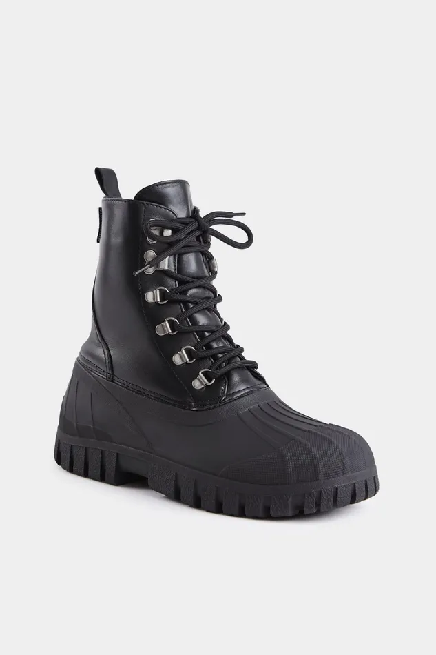 Combat Boots Women Stutterheim Patrol Boot Leather Black