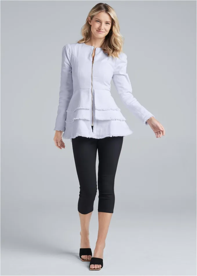 CORSET JEAN JACKET White Denim Women VENUS Denim CORSET JEAN JACKET White Denim Women VENUS Denim