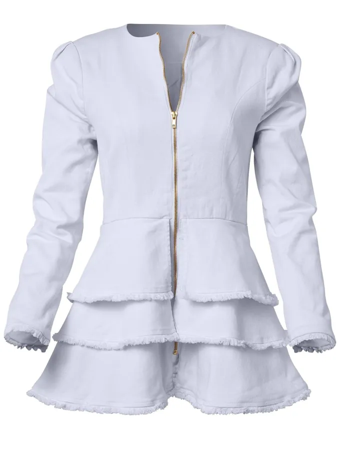 CORSET JEAN JACKET White Denim Women VENUS Denim CORSET JEAN JACKET White Denim Women VENUS Denim