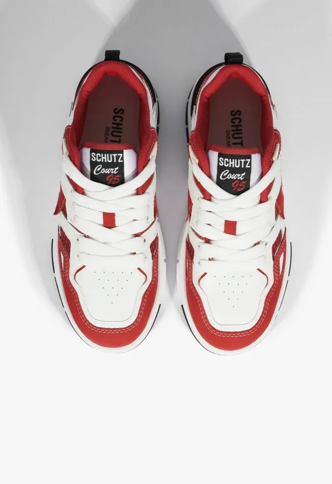 Court 95 Sneaker Red Women Schutz Shoes Sneakers