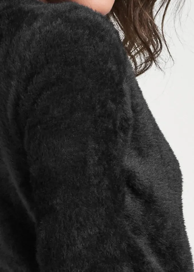 Cozy ButtonFront Cardigan Black Women VENUS Cardigans and Dusters