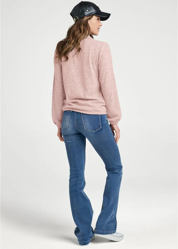 COZY HACCI ZIPPER PULLOVER Pink Women VENUS Cozy Loungewear