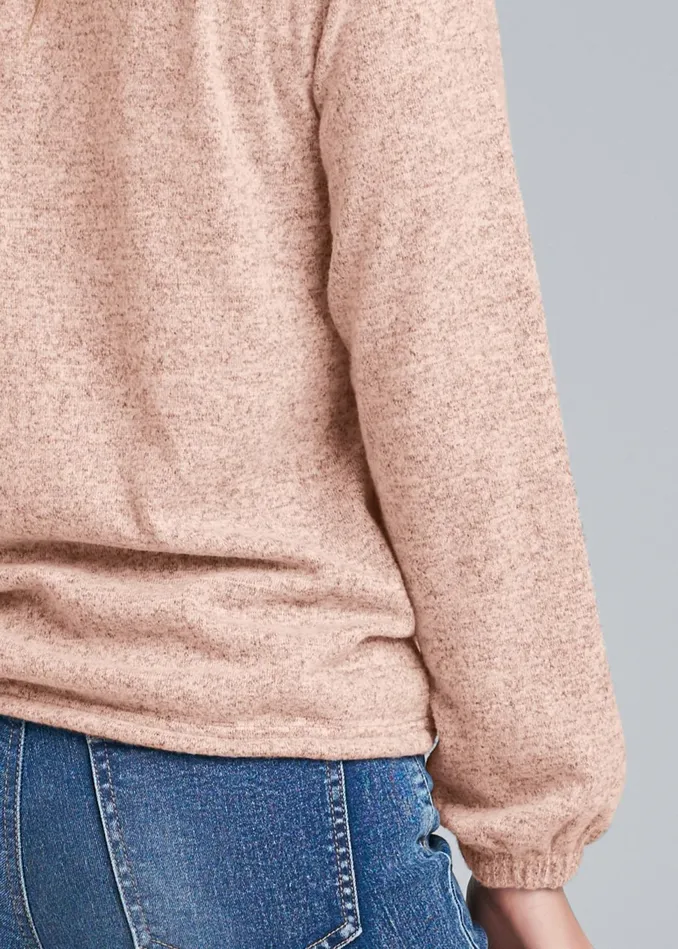 COZY HACCI ZIPPER PULLOVER Pink Women VENUS Cozy Loungewear