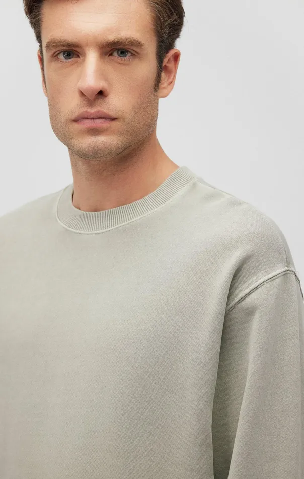 Crew Neck Sweatshirt In Abbey Stone Men Mavi Jeans Loungewear Crew Neck Sweatshirt In Abbey Stone Men Mavi Jeans Loungewear
