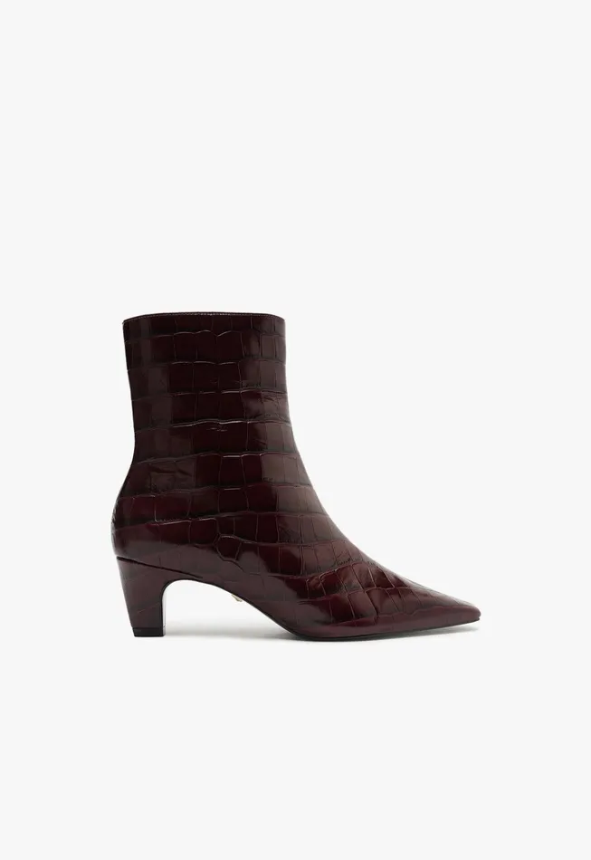 Dellia Bootie Cherry Wine Women Schutz Shoes Booties