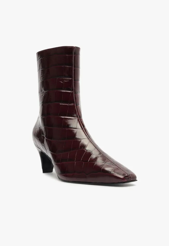 Dellia Bootie Cherry Wine Women Schutz Shoes Booties