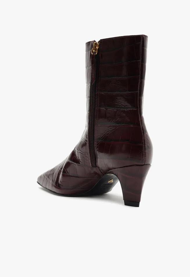 Dellia Bootie Cherry Wine Women Schutz Shoes Booties