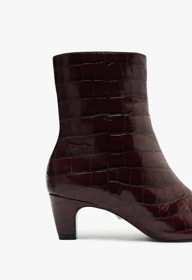 Dellia Bootie Cherry Wine Women Schutz Shoes Booties